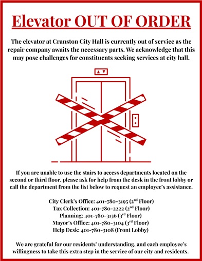 City Hall Elevator Out of Order